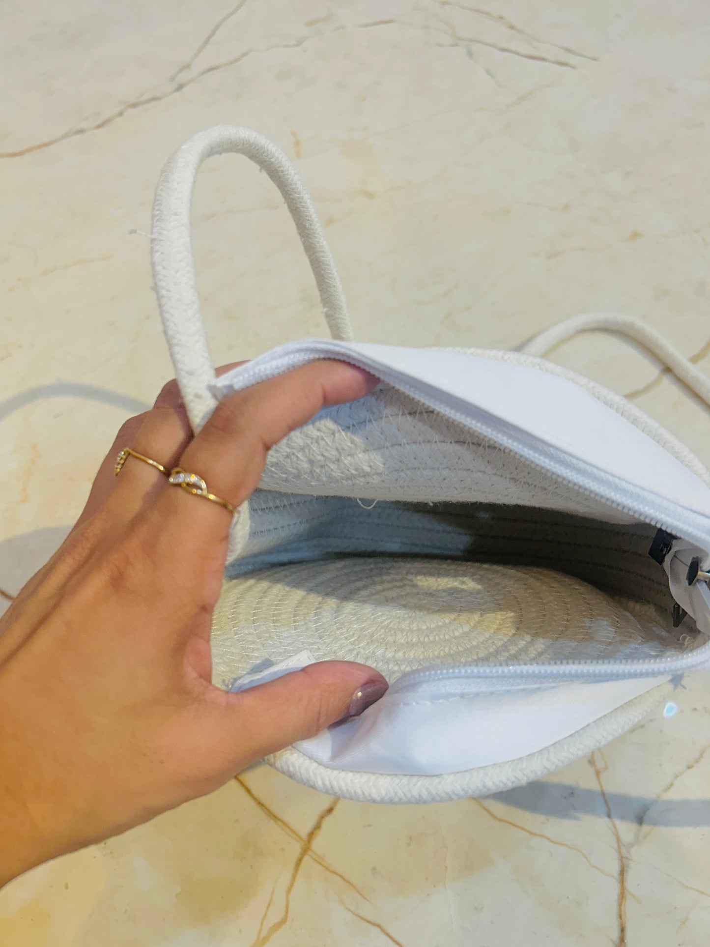 Jute side sling bag