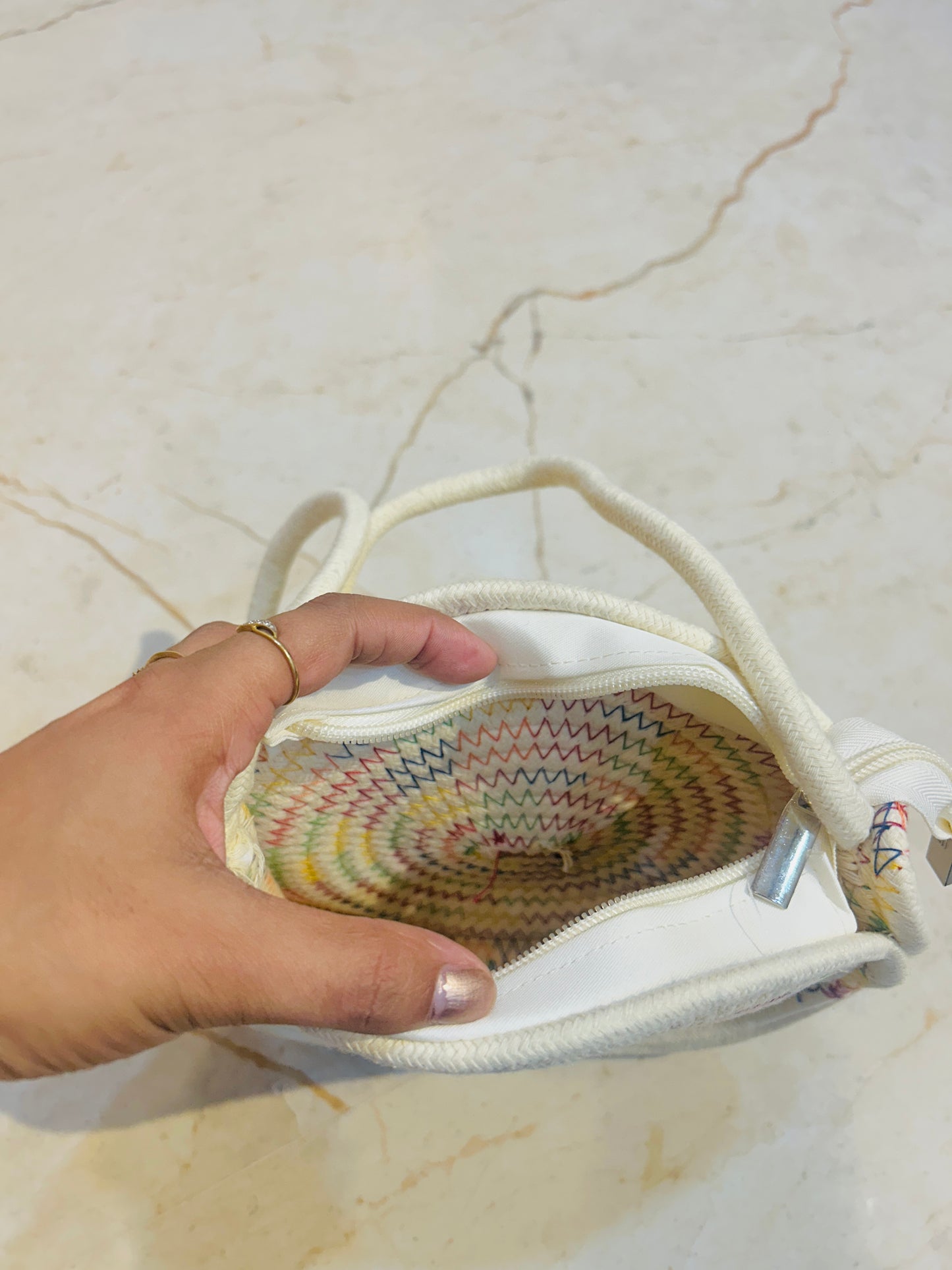 Jute side sling bag