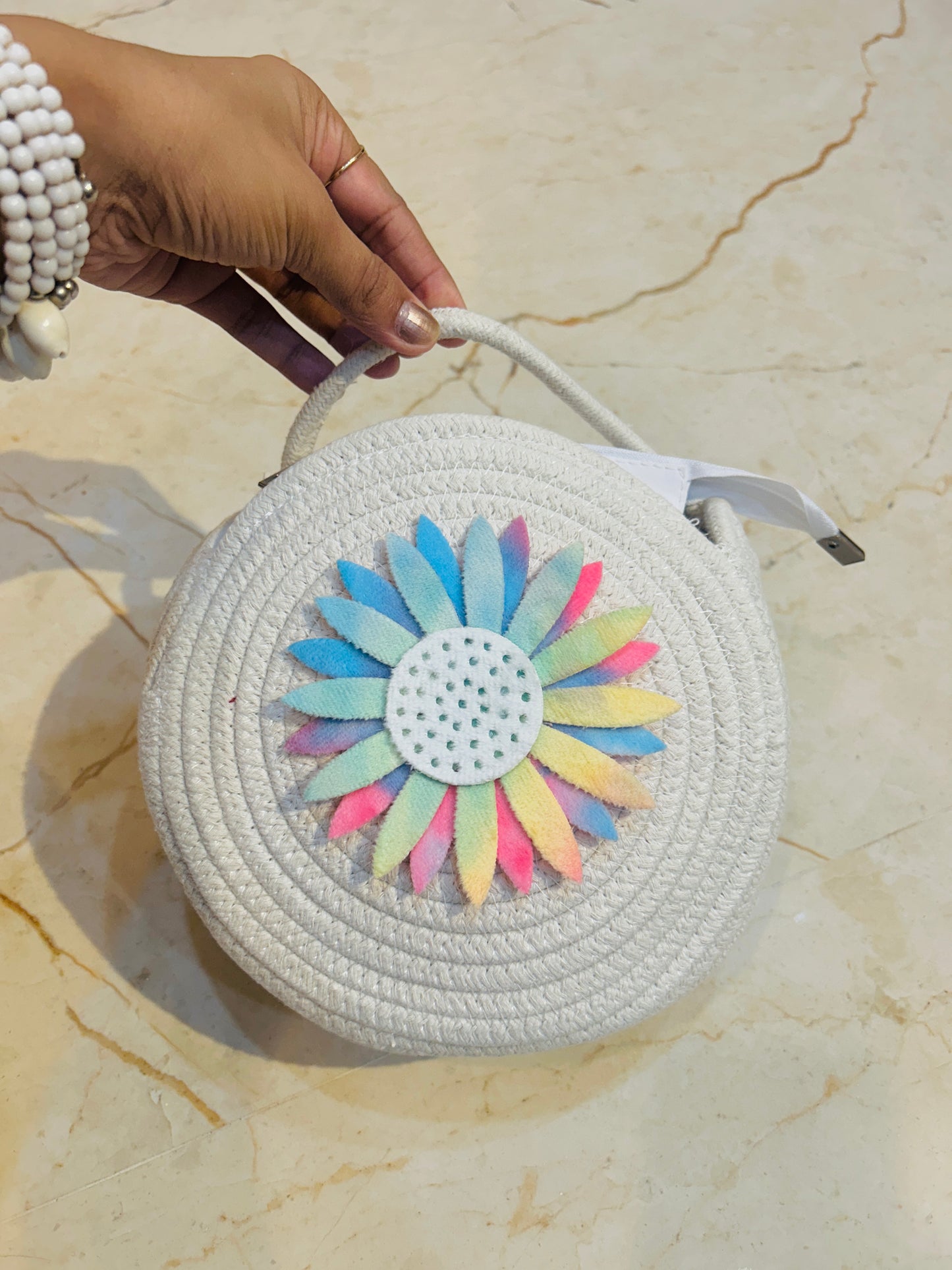 Jute side sling bag