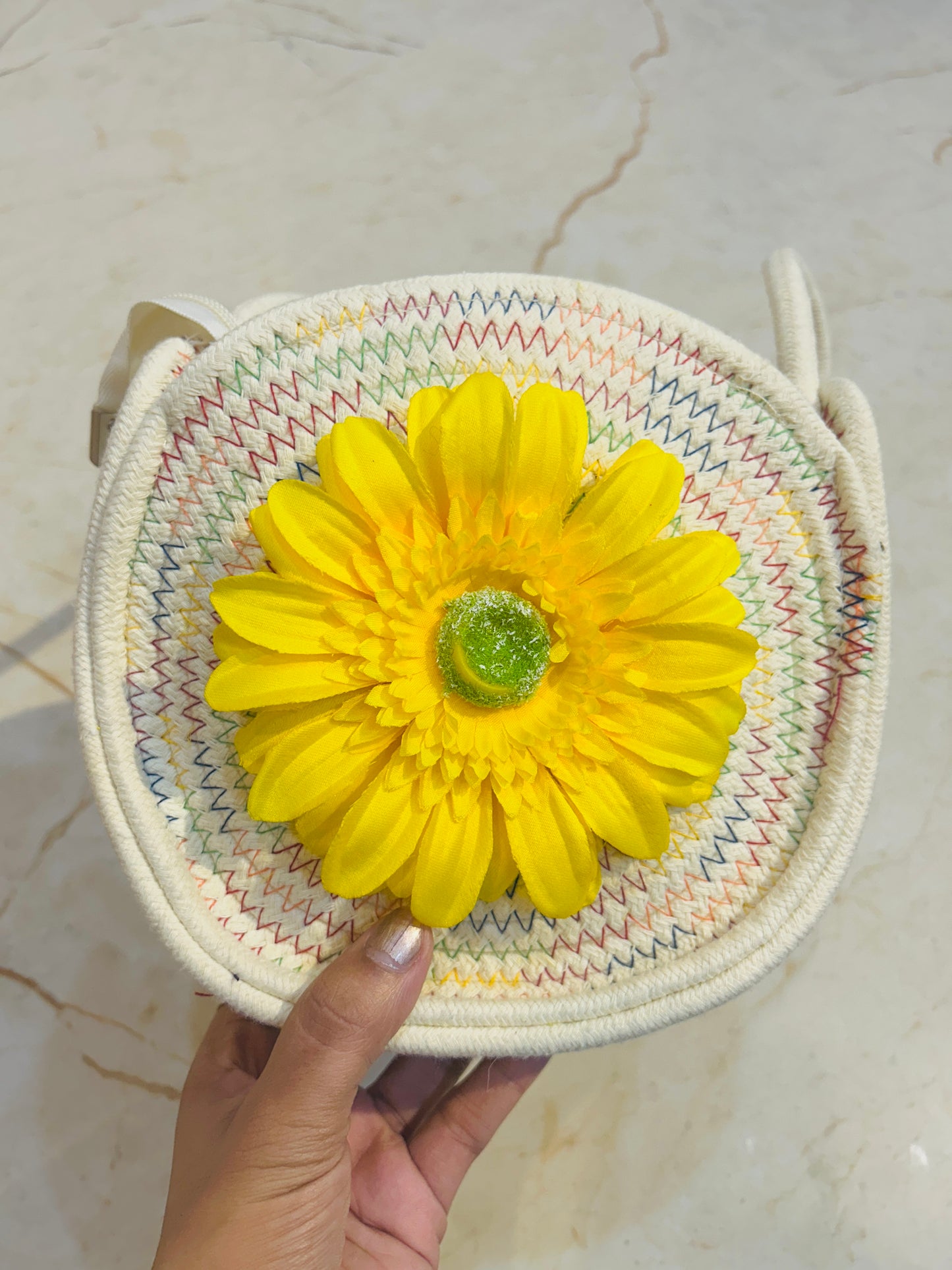 Jute side sling bag