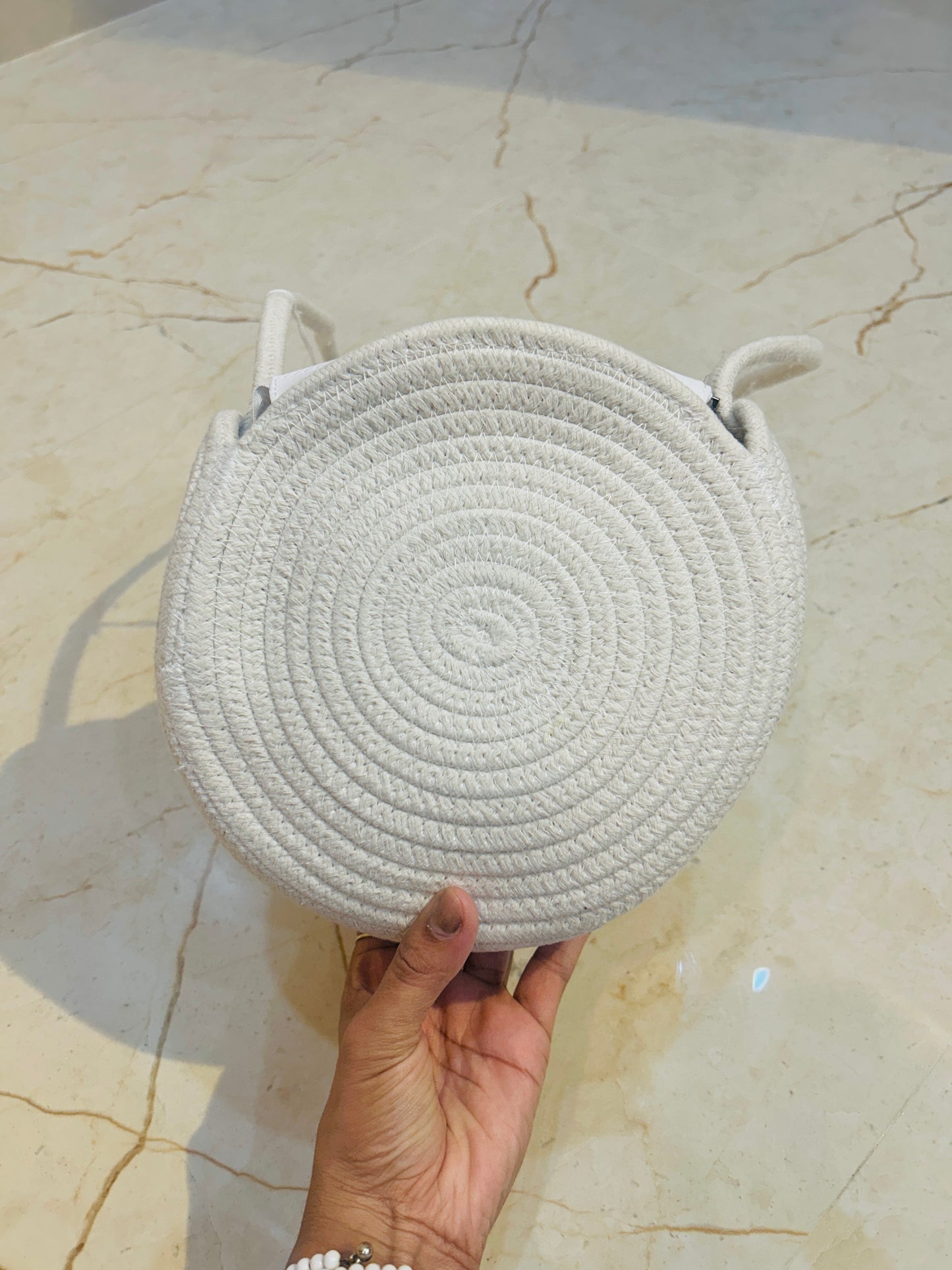 Jute side sling bag
